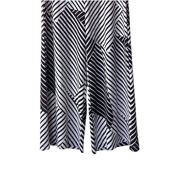 Travelers Chico's Wide Leg Pants Small NWT Stripe Palazzo Boho Ren Faire Pull On - Picture 6 of 15